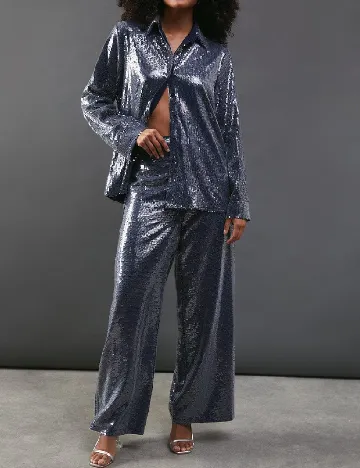 Camasa Oversize WAREHOUSE, bleumarin