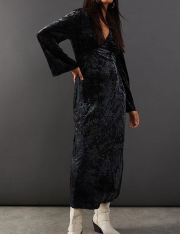 Rochie lunga WAREHOUSE, bleumarin inchis