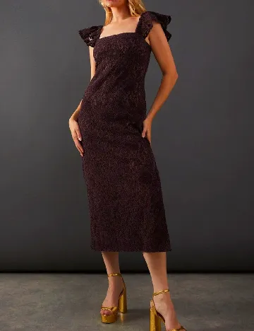 Rochie medie WAREHOUSE, pruna