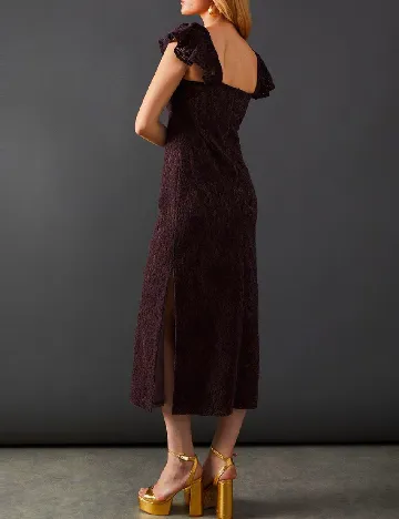 Rochie medie WAREHOUSE, pruna