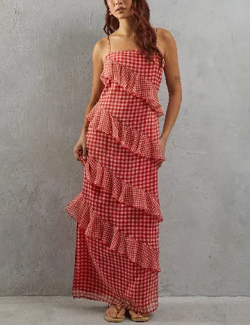 Rochie lunga WAREHOUSE, rosu