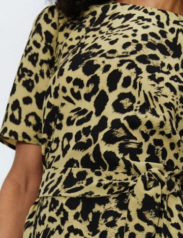 Rochie scurta WAREHOUSE, negru/galben