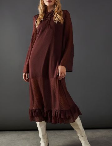 Rochie medie WAREHOUSE, maro