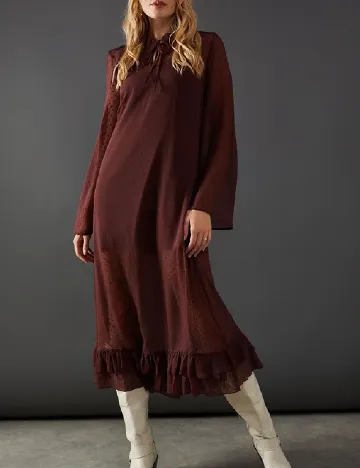 Rochie medie WAREHOUSE, maro