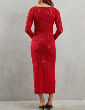 Rochie medie WAREHOUSE, rosu