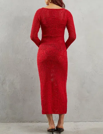 Rochie medie WAREHOUSE, rosu