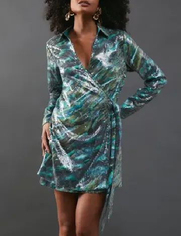 Rochie scurta WAREHOUSE, verde