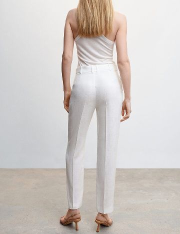 Pantaloni Mango, alb