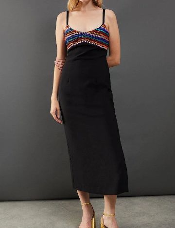 Rochie lunga WAREHOUSE, negru