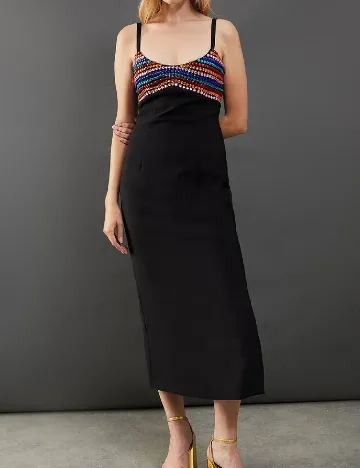 Rochie lunga WAREHOUSE, negru