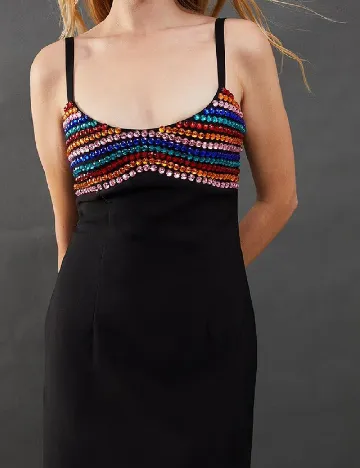 Rochie lunga WAREHOUSE, negru
