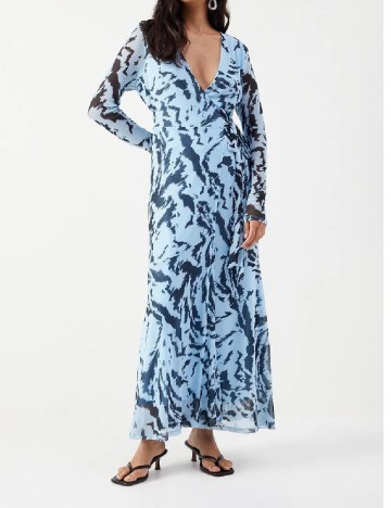 Rochie lunga WAREHOUSE, albastru