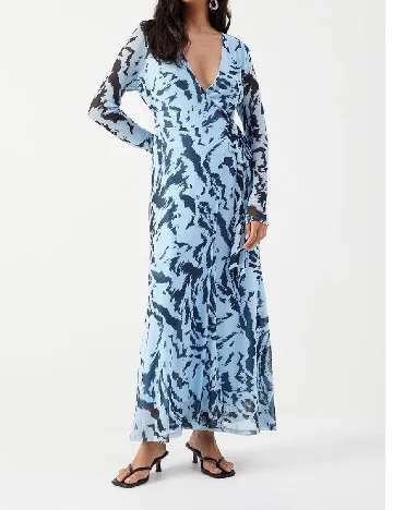 Rochie lunga WAREHOUSE, albastru