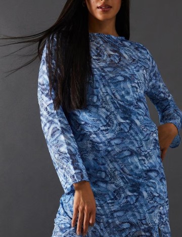 Rochie medie WAREHOUSE, albastru