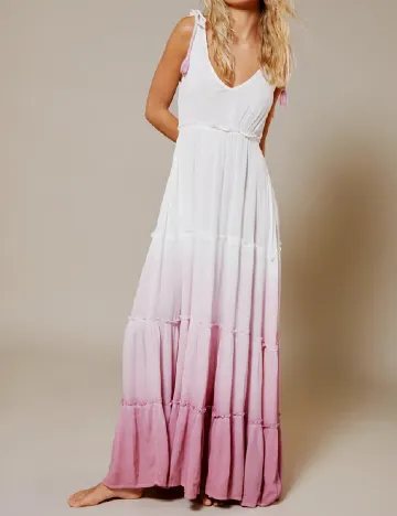Rochie lunga WAREHOUSE, alb