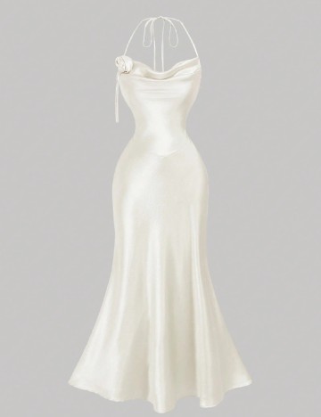 Rochie medie SHEIN, ecru