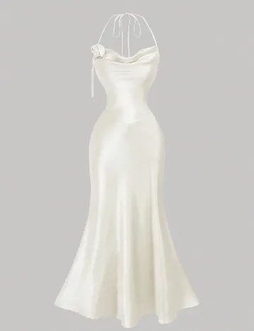 Rochie medie SHEIN, ecru