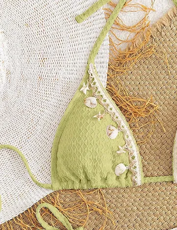 Costum de baie SHEIN, verde