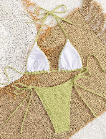Costum de baie SHEIN, verde