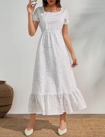 Rochie medie SHEIN, alb