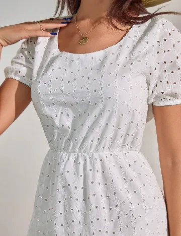 Rochie medie SHEIN, alb