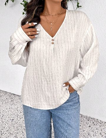 Bluza SHEIN CURVE, alb