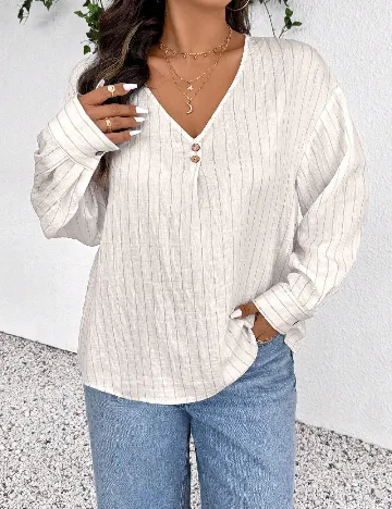 Bluza SHEIN CURVE, alb
