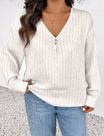 Bluza SHEIN CURVE, alb
