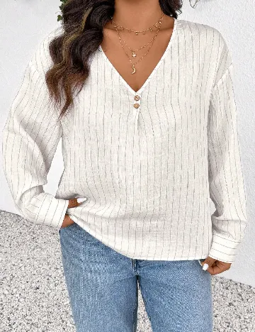 Bluza SHEIN CURVE, alb