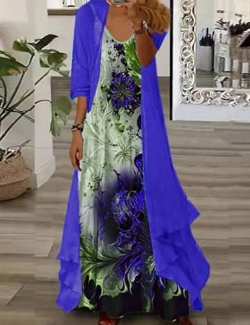 Set rochie si bluza SHEIN CURVE, mix culori