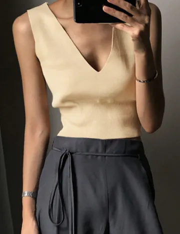 Top SHEIN, crem