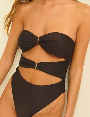 Costum de baie SHEIN, maro inchis