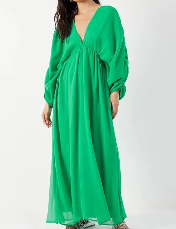 Rochie lunga WAREHOUSE, verde