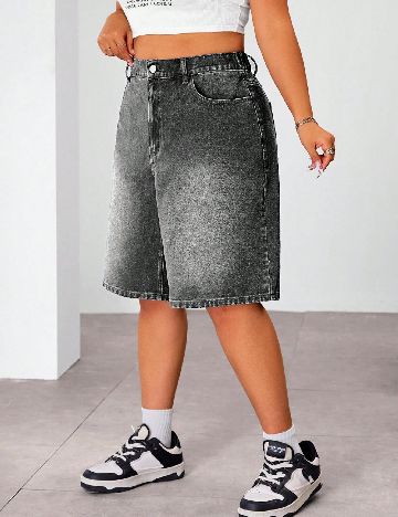 Pantaloni scurti SHEIN CURVE, negru