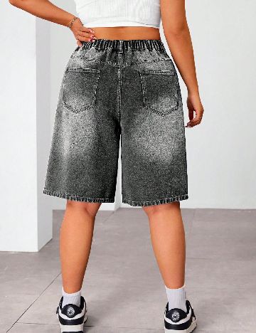 Pantaloni scurti SHEIN CURVE, negru