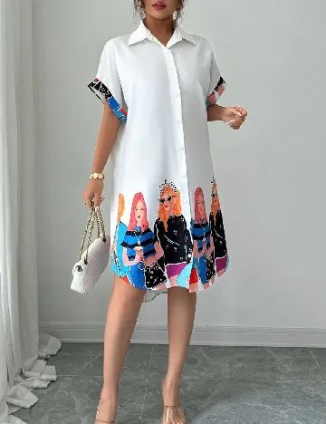 Rochie scurta SHEIN, alb