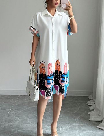Rochie scurta SHEIN, alb