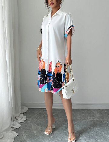 Rochie scurta SHEIN, alb