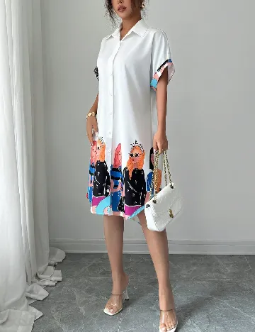 Rochie scurta SHEIN, alb