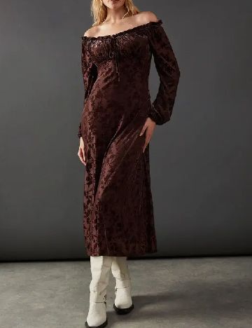 Rochie medie WAREHOUSE, maro