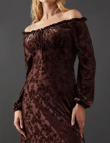Rochie medie WAREHOUSE, maro