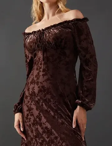 Rochie medie WAREHOUSE, maro