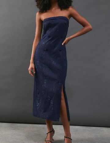 Rochie medie WAREHOUSE, bleumarin