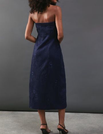 Rochie medie WAREHOUSE, bleumarin