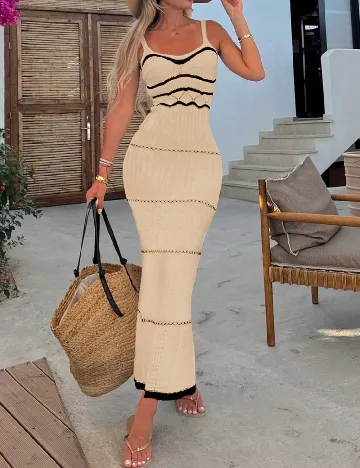 Rochie de plaja SHEIN, crem