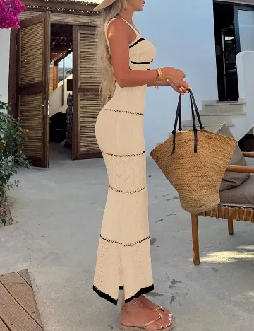 Rochie de plaja SHEIN, crem