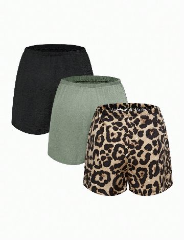 Set Pantaloni scurti 3 perechi SHEIN Maternity, mix culori