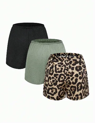 Set Pantaloni scurti 3 perechi SHEIN Maternity, mix culori