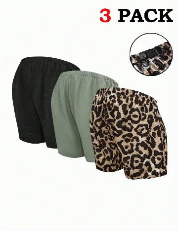 Set Pantaloni scurti 3 perechi SHEIN Maternity, mix culori