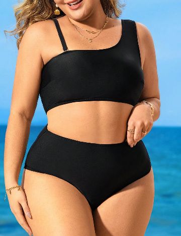 Costum de baie SHEIN CURVE, negru